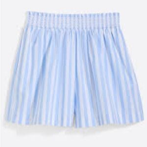 Draper James High Waist Blue and White Striped Shorts